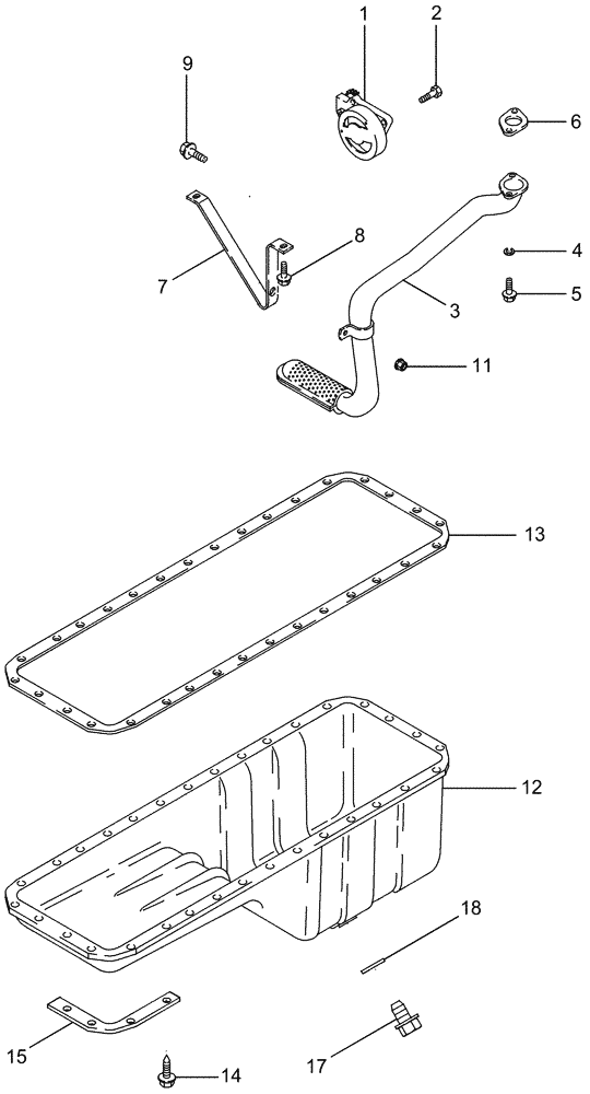 Схема запчастей Case IH MAGNUM 255 - (02-17) - OIL PUMP AND OIL PAN (02) - ENGINE