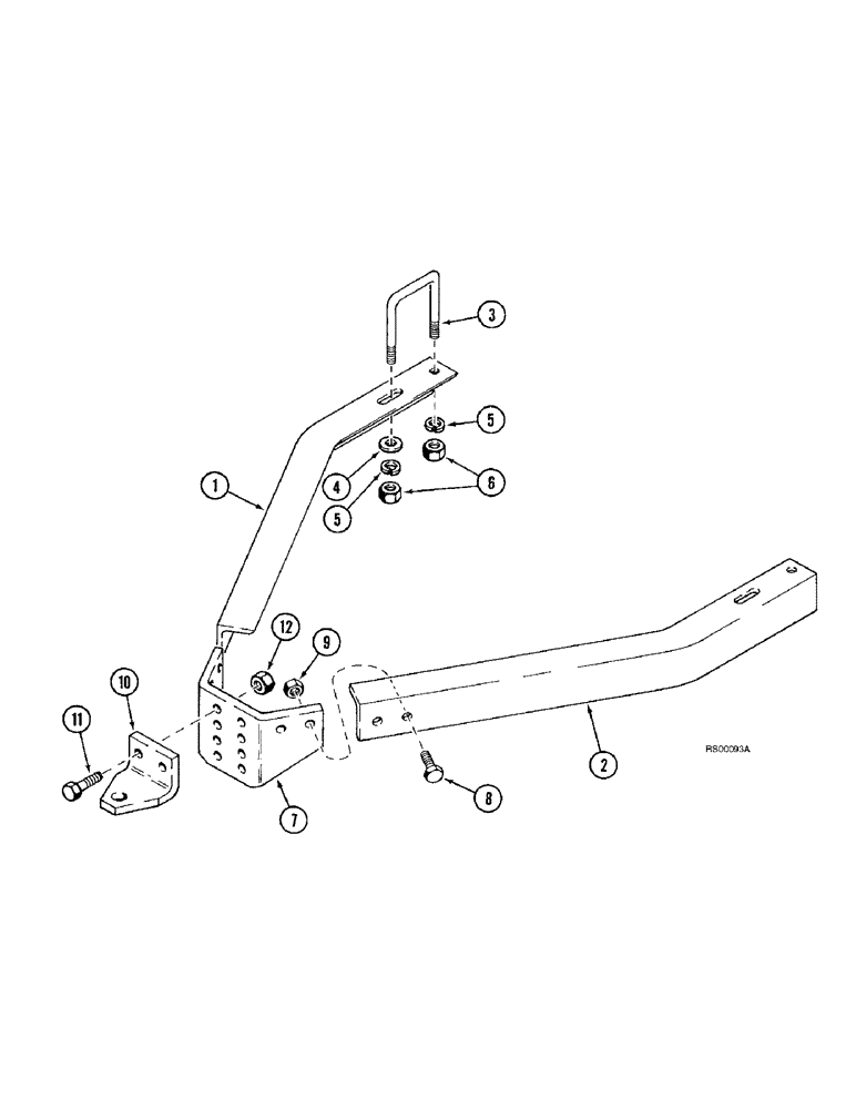 Схема запчастей Case IH 5800 - (9-88) - TRAILING HITCH (09) - CHASSIS/ATTACHMENTS