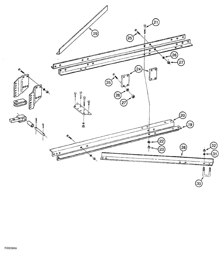 Схема запчастей Case IH 5700 - (9-160) - TRACTOR HITCH, TRAIL BEHIND MODELS, 13 FOOT WIDE FRAME (18) - MISCELLANEOUS