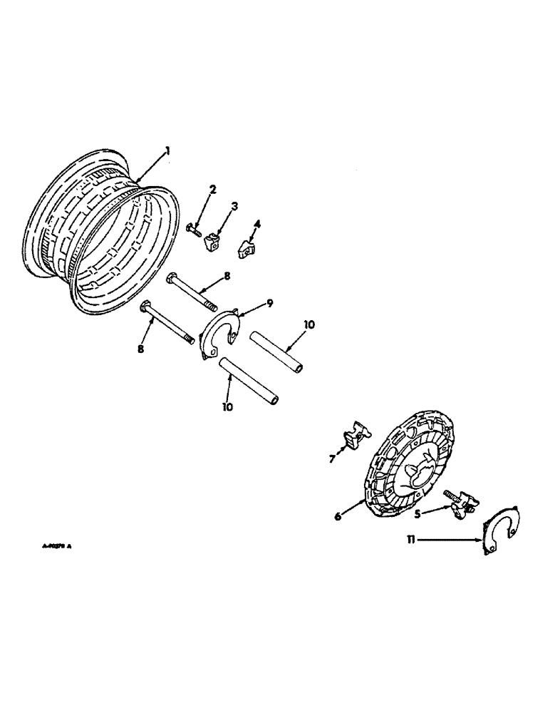 Схема запчастей Case IH 966 - (15-05) - WHEELS AND TRACTION, REAR WHEEL, WEDGE LOCK TYPE Wheels & Traction