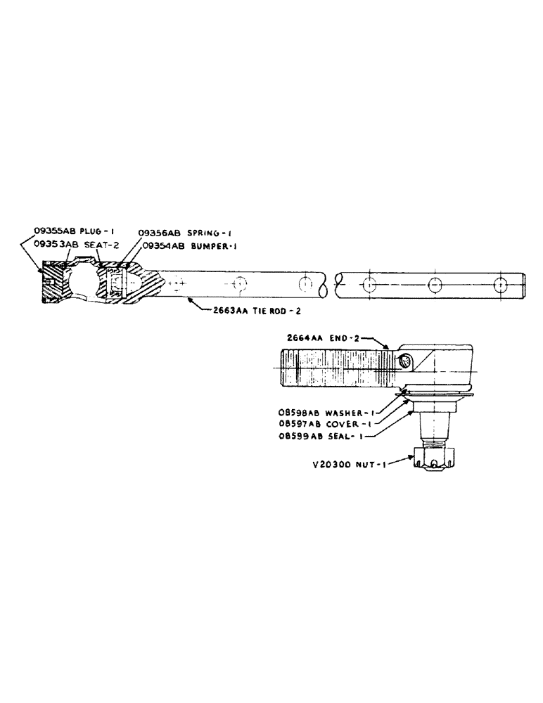 Схема запчастей Case IH S-SERIES - (112) - 2663AA NOTCHED TIE ROD AND 2664AA END (06) - POWER TRAIN