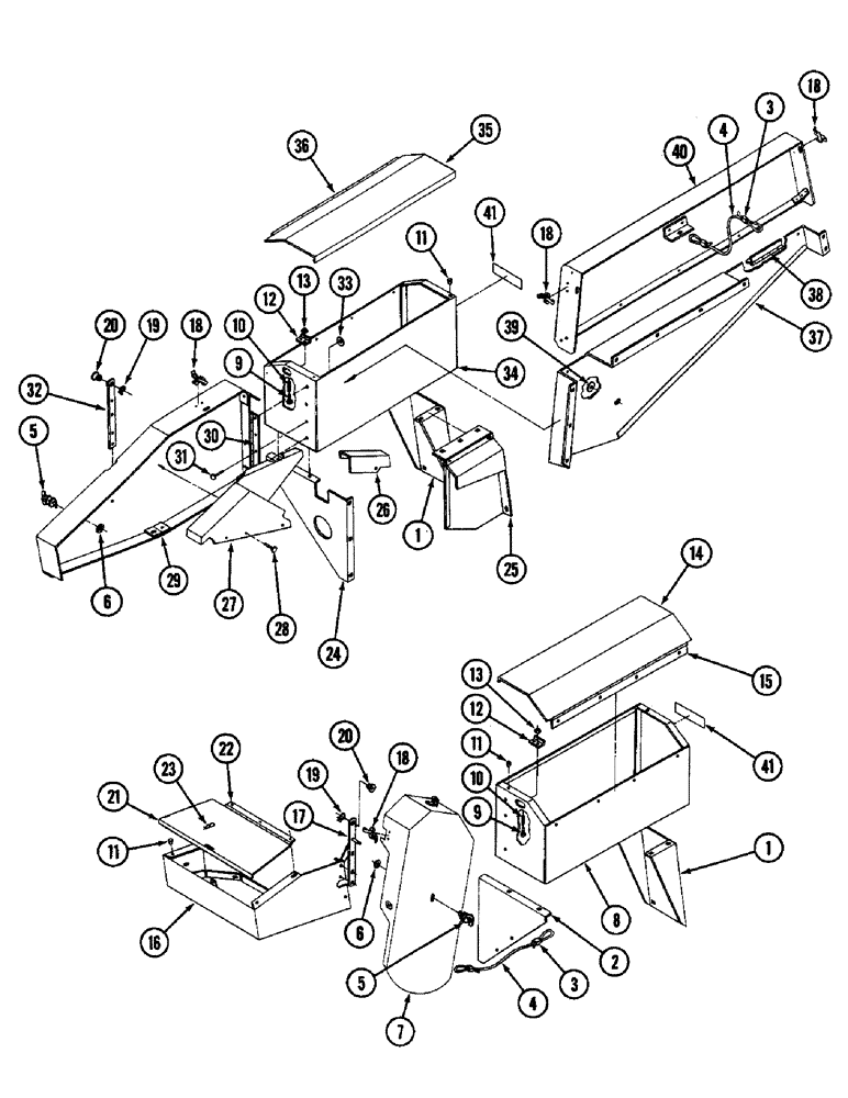 Схема запчастей Case IH 3440 - (52) - TWINE BOX, TOOL BOX AND SHIELDS 