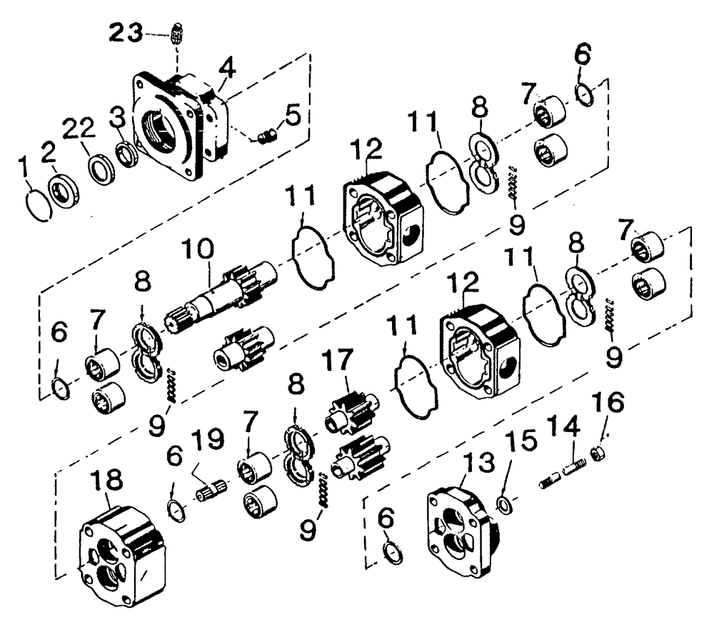 Схема запчастей Case IH 7700 - (B02[57]) - HYDRAULIC MOTOR, SWINGING KNIFE CHOPPER, M50B Hydraulic Components & Circuits