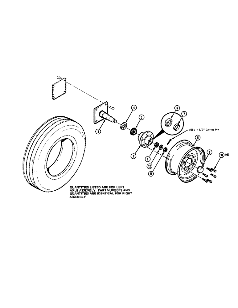 Схема запчастей Case IH 8440 - (26[2]) - WHEEL AND AXLE ASSEMBLY (12) - MAIN FRAME