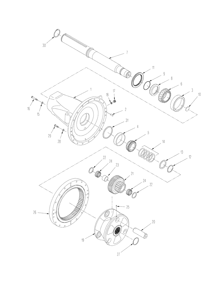 Схема запчастей Case IH STEIGER 430 - (06-78) - 500 SERIES AXLE ASSEMBLY - FINAL DRIVE, WHEELED TRACTOR (06) - POWER TRAIN