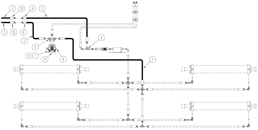 Схема запчастей Case IH SDX30 - (2.080.1) - OPTIONAL DIESEL ENGINE HYDRAULIC KIT (07) - HYDRAULICS