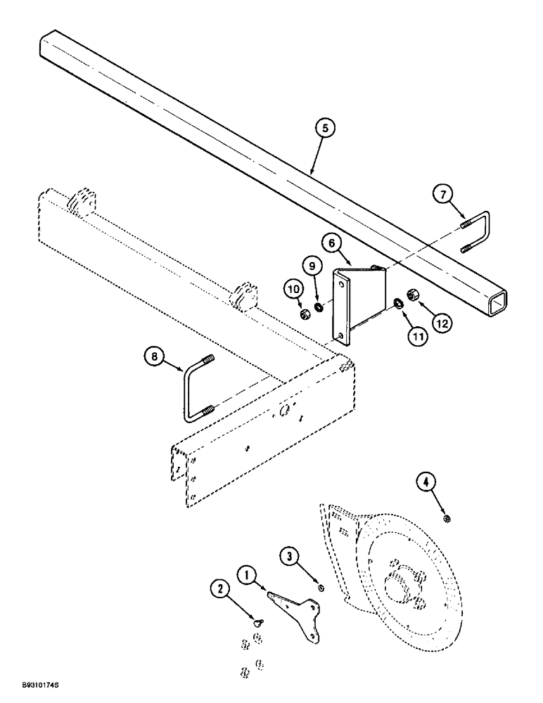 Схема запчастей Case IH 955 - (9F-100) - KNIFE SCRAPER (09) - CHASSIS/ATTACHMENTS