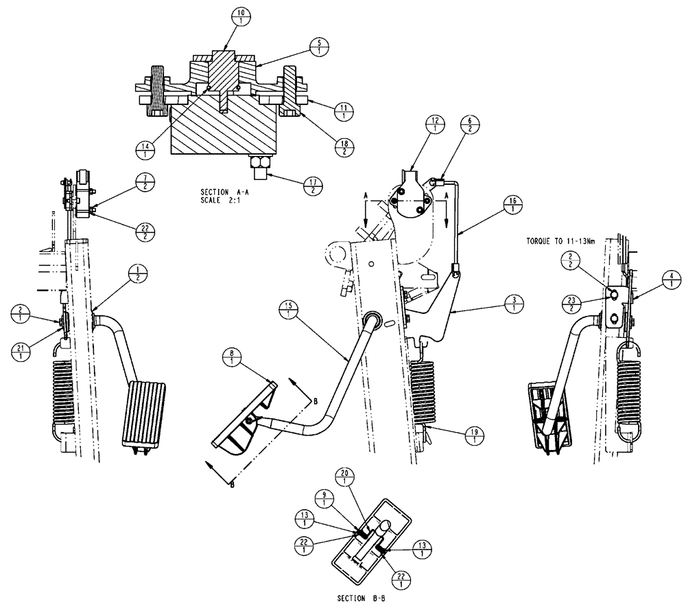 Схема запчастей Case IH FLX3510 - (01-026) - THROTTLE GROUP (10) - CAB