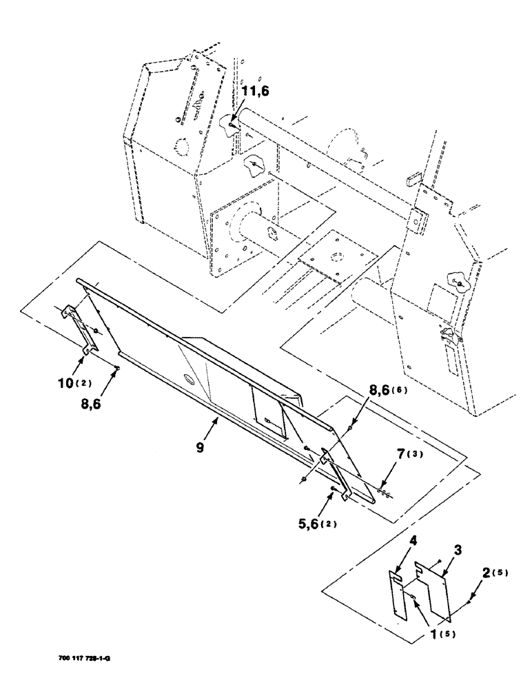 Схема запчастей Case IH 8460 - (7-10) - SHIELDS ASSEMBLY, FRONT (12) - MAIN FRAME