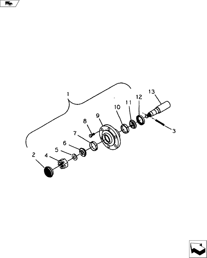 Схема запчастей Case IH FERTILIZER - (44.100.03) - HUB & SPINDLE ASSEMBLY 783 6-BOLT (44) - WHEELS