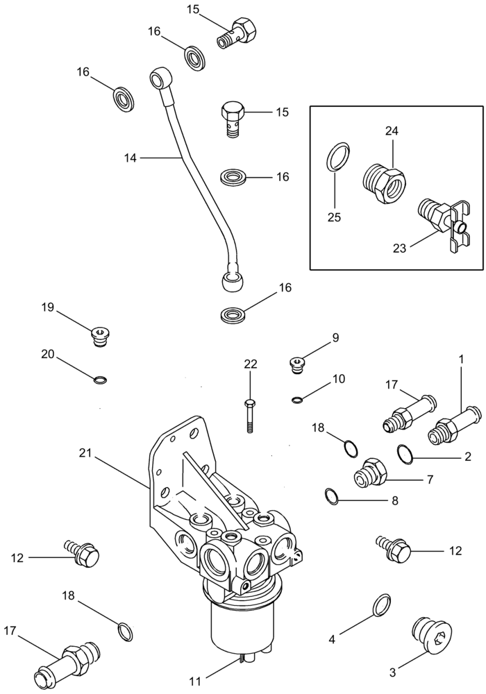 Схема запчастей Case IH MX285 - (03-05) - PUMP, FUEL TRANSFER, MX255 AND MX285 (03) - FUEL SYSTEM