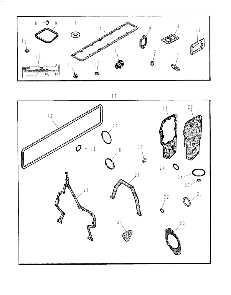 Схема запчастей Case IH MX120 - (02-30) - GASKET KITS (02) - ENGINE