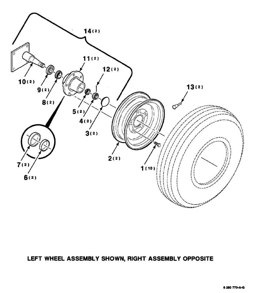 Схема запчастей Case IH 8420 - (07-20) - WHEEL AND HUB ASSEMBLY (12) - MAIN FRAME