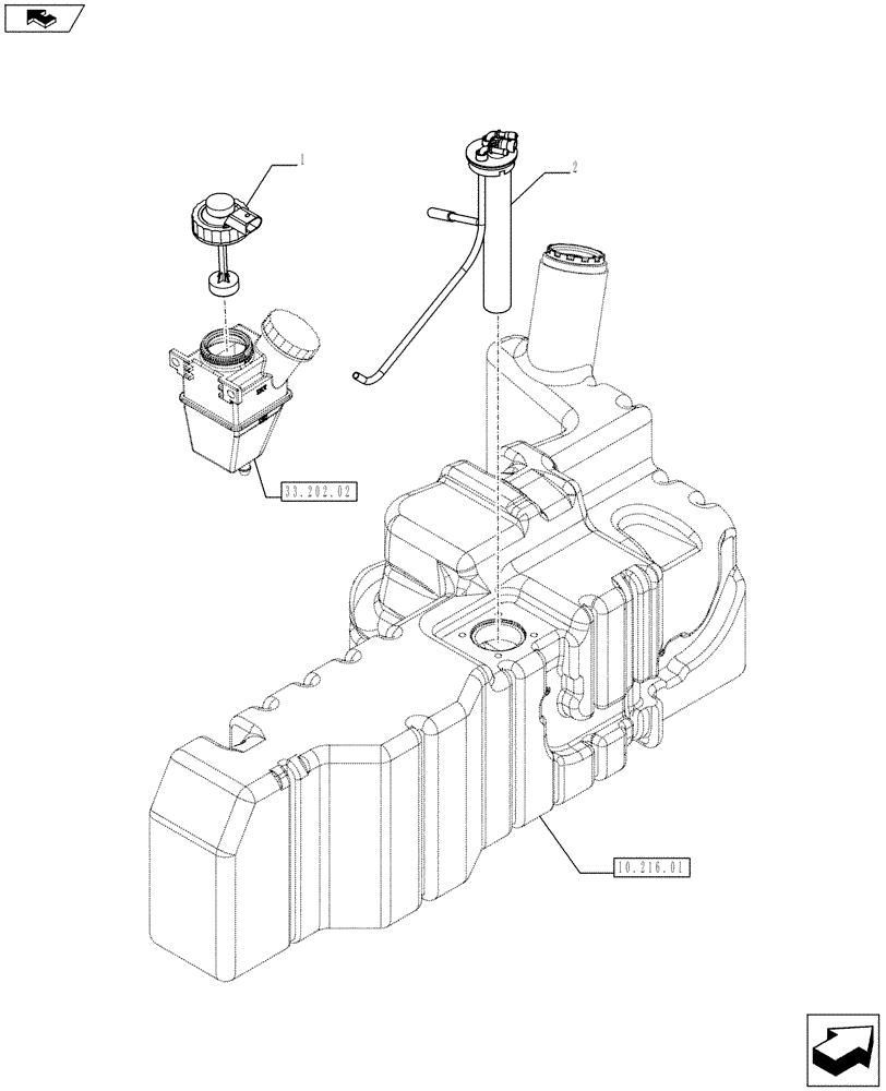 Схема запчастей Case IH FARMALL 75C - (55.410.01) - FLUIDS LEVEL SENSORS (55) - ELECTRICAL SYSTEMS