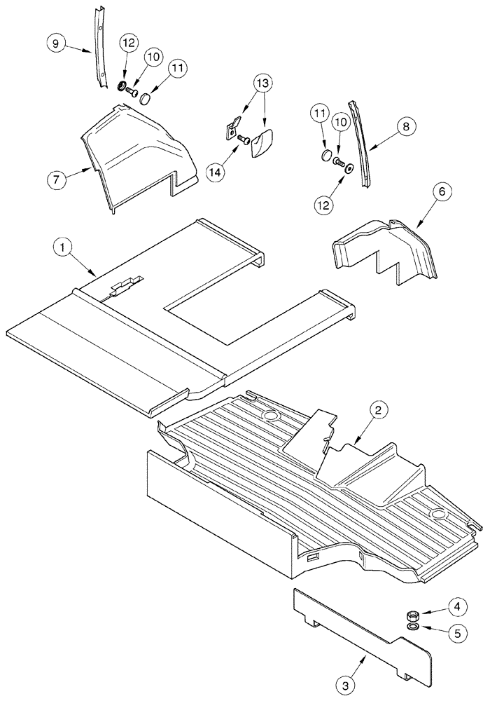 Схема запчастей Case IH CX60 - (09-28) - INTERIOR MATS (09) - CHASSIS/ATTACHMENTS