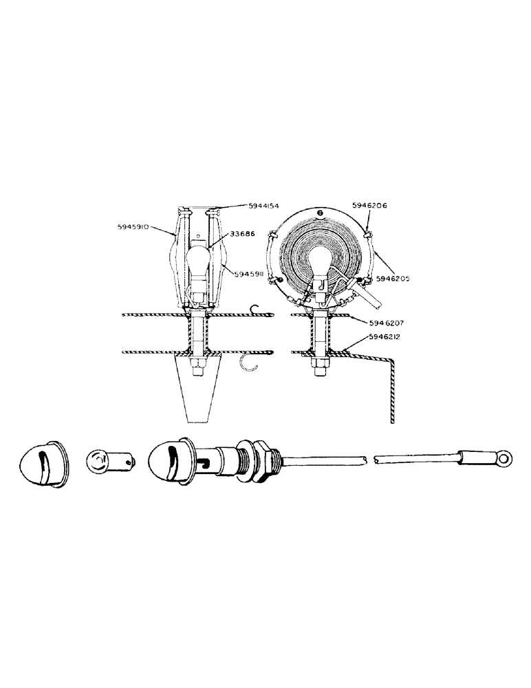 Схема запчастей Case IH 900 - (071) - PARTS FOR WARNING LAMP (04) - ELECTRICAL SYSTEMS