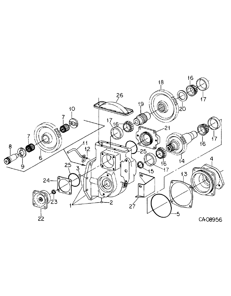 Схема запчастей Case IH 7288 - (07-15) - DRIVE TRAIN, HYDRAULIC PUMP DRIVE (04) - Drive Train