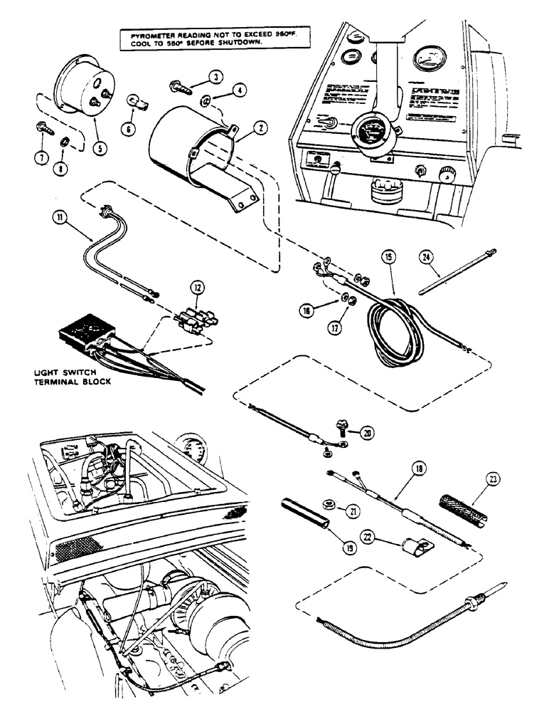Схема запчастей Case IH 1175 - (060) - PYROMETER KIT (04) - ELECTRICAL SYSTEMS