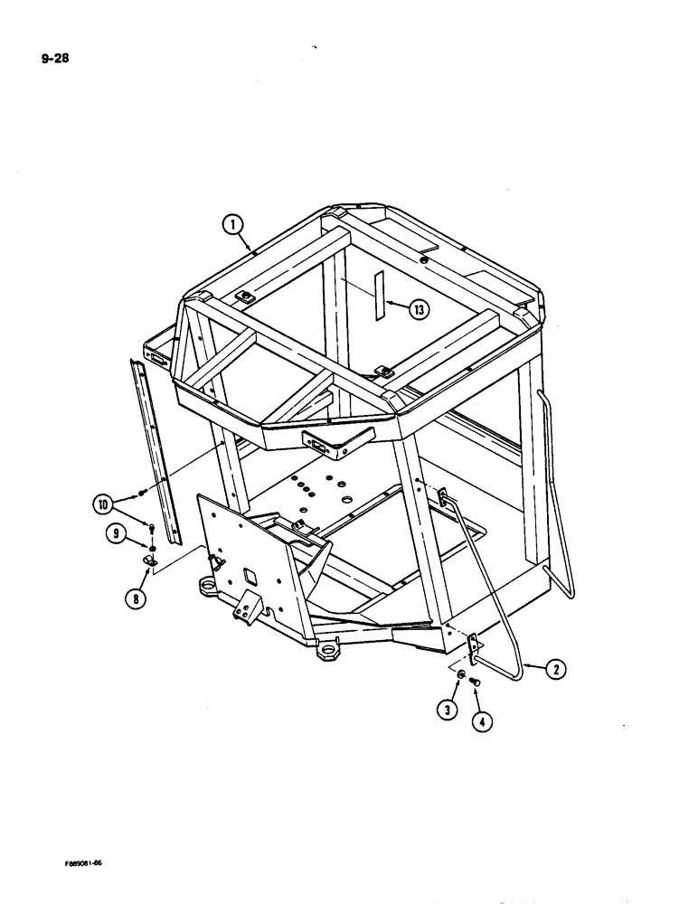 Схема запчастей Case IH 9170 - (9-028) - ROPS (09) - CHASSIS/ATTACHMENTS