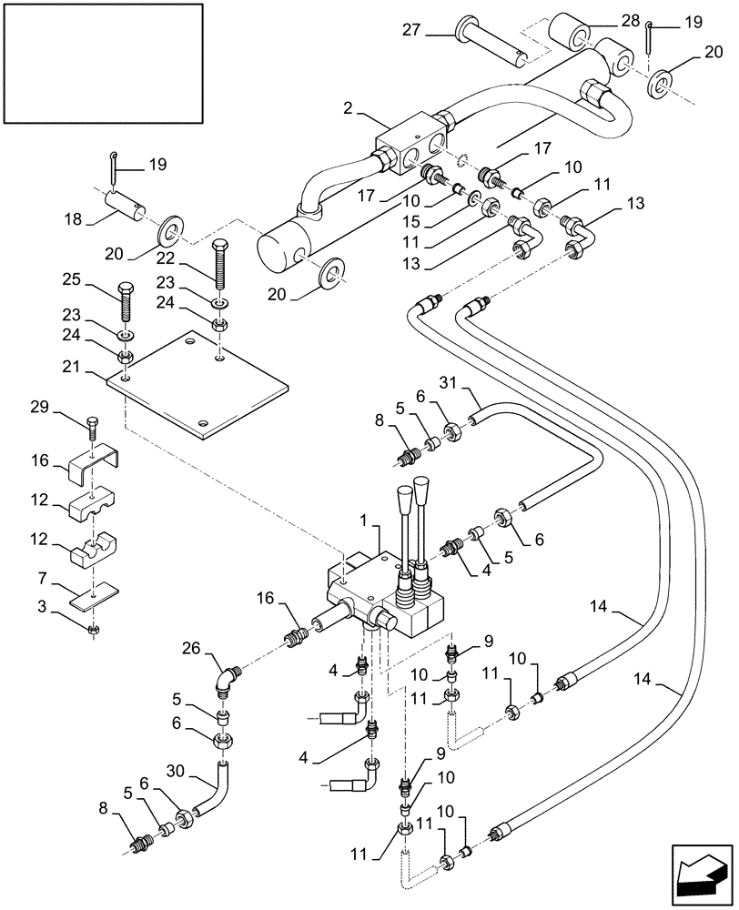 Схема запчастей Case IH LBX332P - (18.84070330[01]) - DIA : ROLLER BALE CHUTE (18) - ACCESSORIES