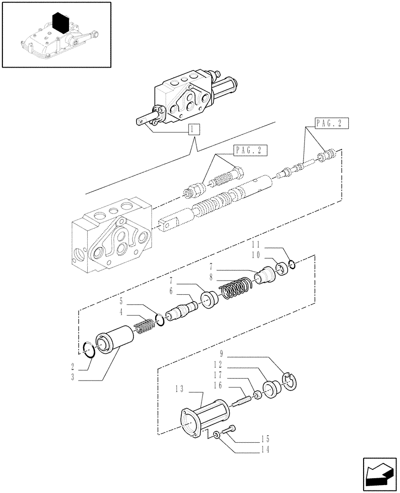 Схема запчастей Case IH JX1095N - (1.82.7/02E[03]) - DOUBLE-ACTING EXTERNAL CONTROL VALVE WITH FLOAT AND AUTOMATIC CUTOUT - BREAKDOWN - D5484 (07) - HYDRAULIC SYSTEM