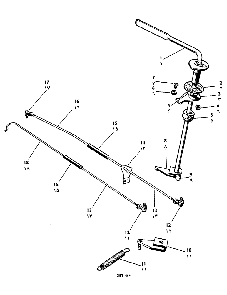 Схема запчастей Case IH 950 - (094) - HAND THROTTLE CONTROL, STEERING COLUMN (05) - STEERING