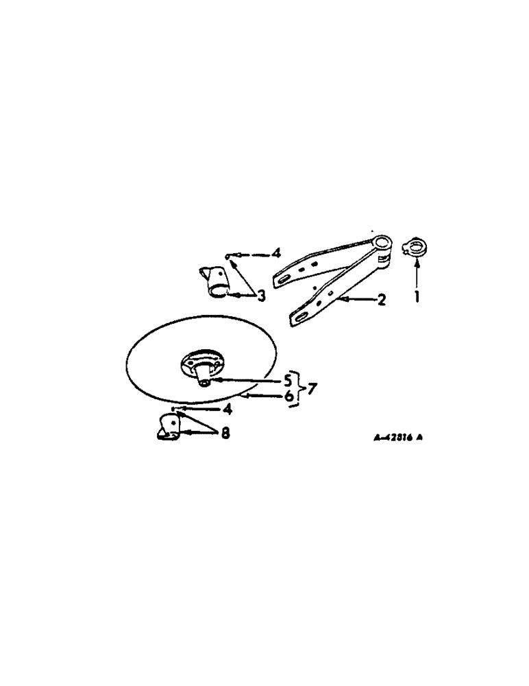 Схема запчастей Case IH 550 - (AB-04[A]) - ROLLING COLTER, YOKE TYPE, ONE PER FURROW 