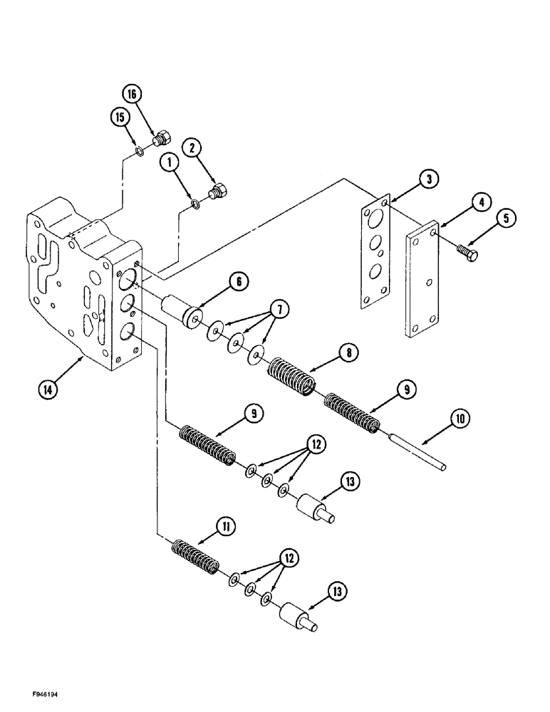 Схема запчастей Case IH 9370 - (6-096) - 24 SPEED SYNCHROSHIFT TRANSMISSION ASSEMBLY, REGULATOR VALVE (06) - POWER TRAIN