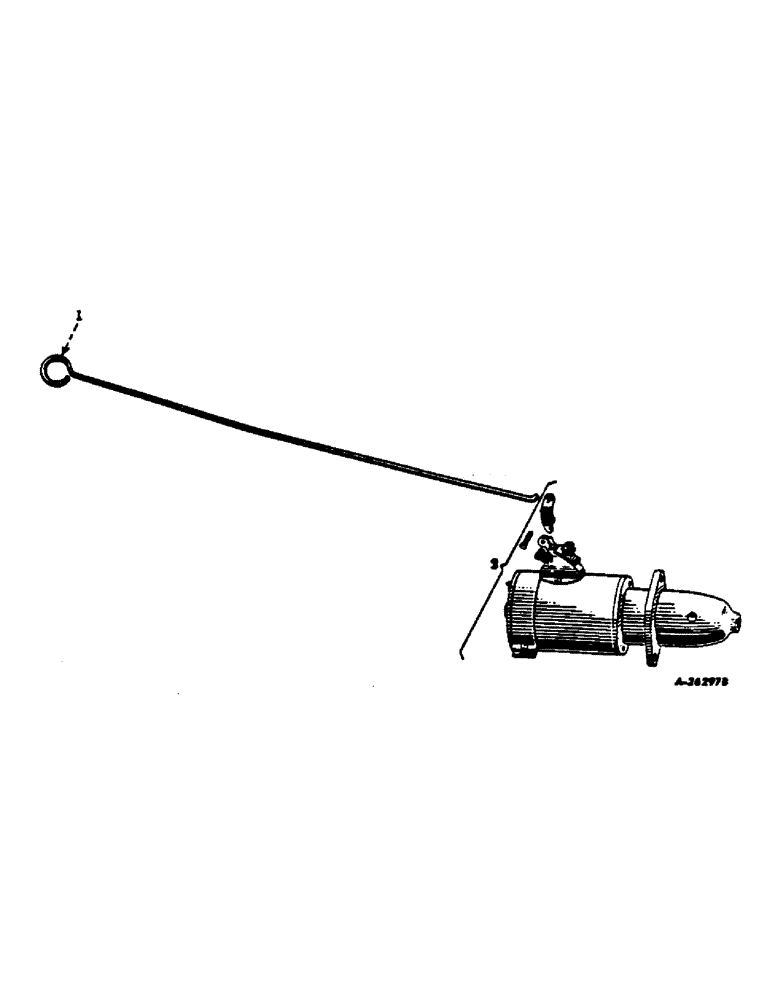 Схема запчастей Case IH 100 - (08-08) - ELECTRICAL, CRANKING MOTOR AND PULL ROD, 6 VOLT (06) - ELECTRICAL