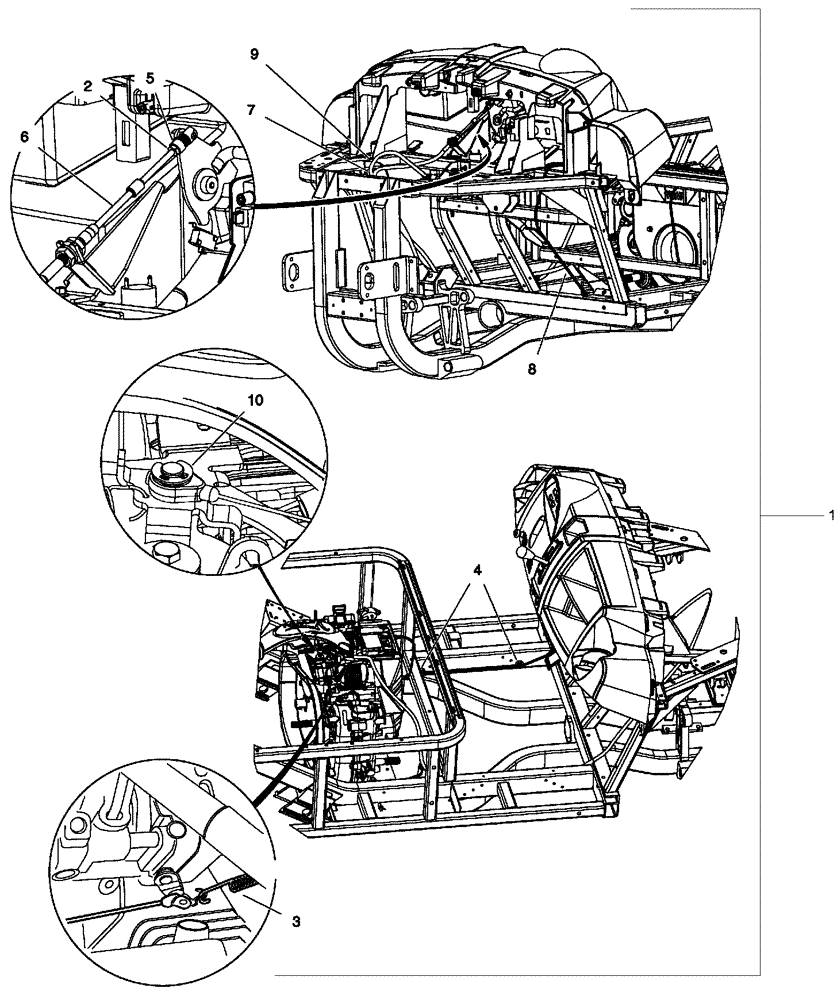 Схема запчастей Case IH SCOUT XL - (10.236.04[01]) - CABLES - GASOLINE ENGINE (10) - ENGINE