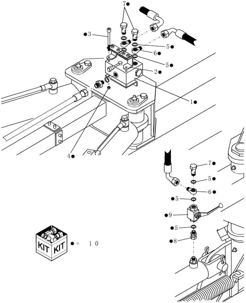 Схема запчастей Case IH WRX201 - (35.900.05) - HYDRAULIC SINGLE SIDE OPENING KIT (35) - HYDRAULIC SYSTEMS