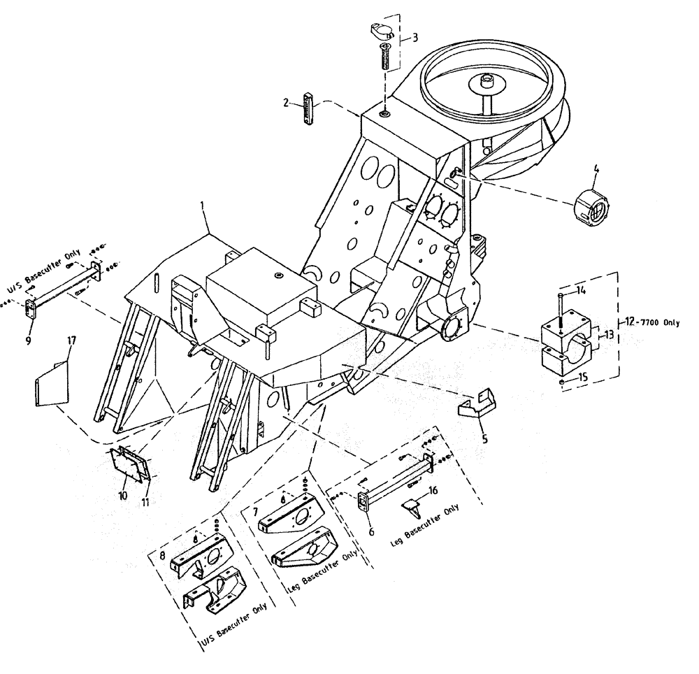 Схема запчастей Case IH 7000 - (A01-00) - CHASSIS, UP TO AND INCLUDING SERIAL #7907 Mainframe & Functioning Components