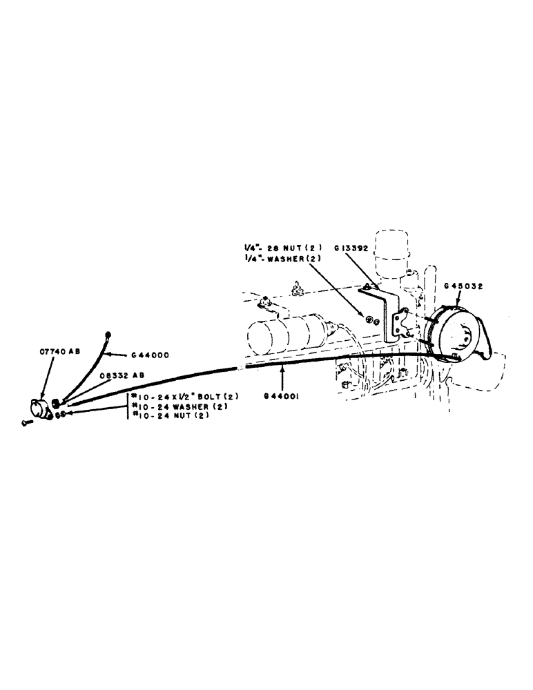 Схема запчастей Case IH 300B-SERIES - (079) - ELECTRIC HORN ATTACHMENT (04) - ELECTRICAL SYSTEMS