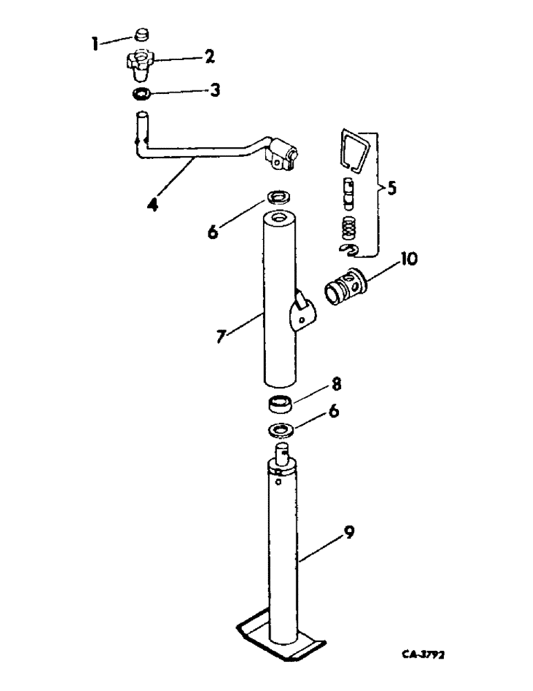 Схема запчастей Case IH 950 - (C-04) - SWIVEL TYPE JACK, 950 SERIAL NOS. 2591 TO 3991, 1150 SERIAL NO. 7920 TO 14308 