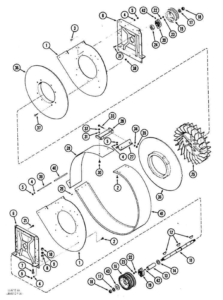 Схема запчастей Case IH 1844 - (9B-12) - REAR FAN, 1844 COTTON PICKER (15) - HANDLING SYSTEM