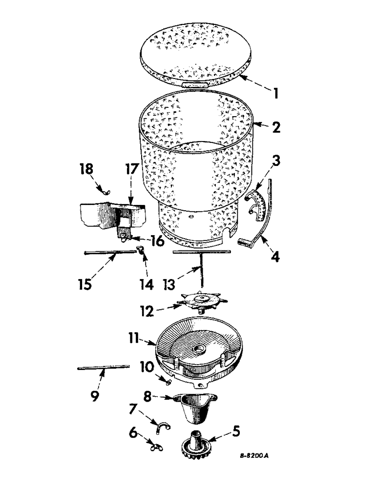 Схема запчастей Case IH 208 - (R-2) - HOPPER 