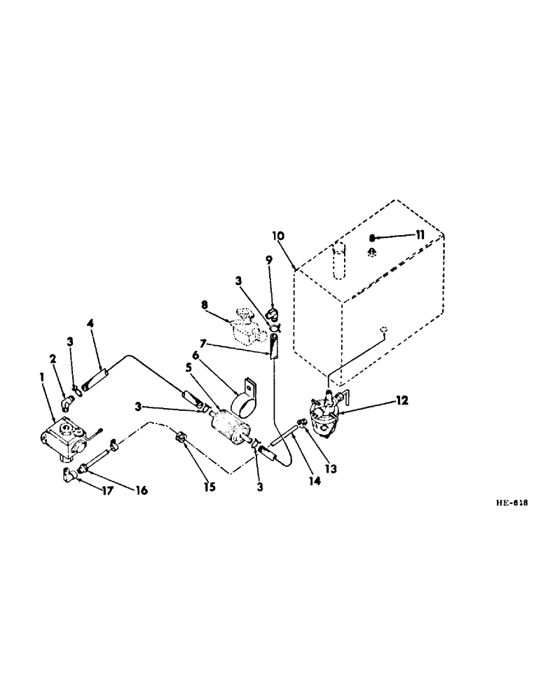Схема запчастей Case IH 275 - (E-08) - FUEL SYSTEM, FUEL LINES (02) - FUEL SYSTEM