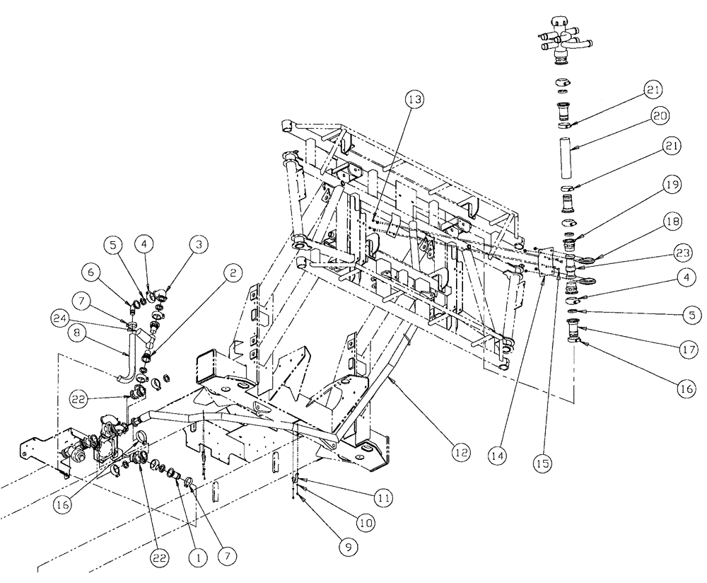 Схема запчастей Case IH SPX4260 - (296`) - RAVEN BYPASS PLUMBING GROUP (AIM COMMAND) (78) - SPRAYING