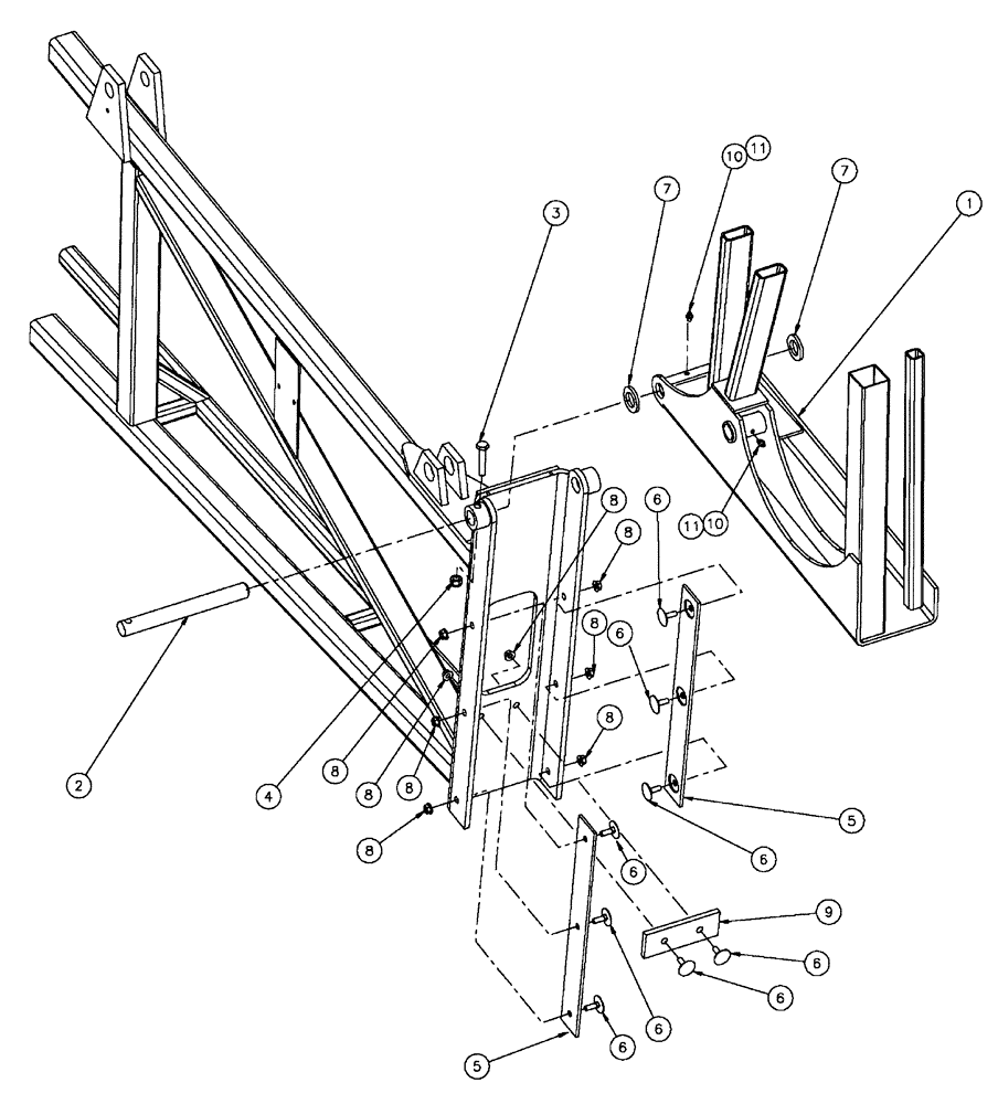 Схема запчастей Case IH SPX4260 - (08-006) - BOOM, OUTER ASSEMBLY, RH (09) - BOOMS