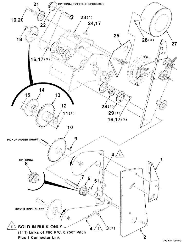 Схема запчастей Case IH 8725 - (2-4) - DRIVE ASSEMBLY, LOWER 