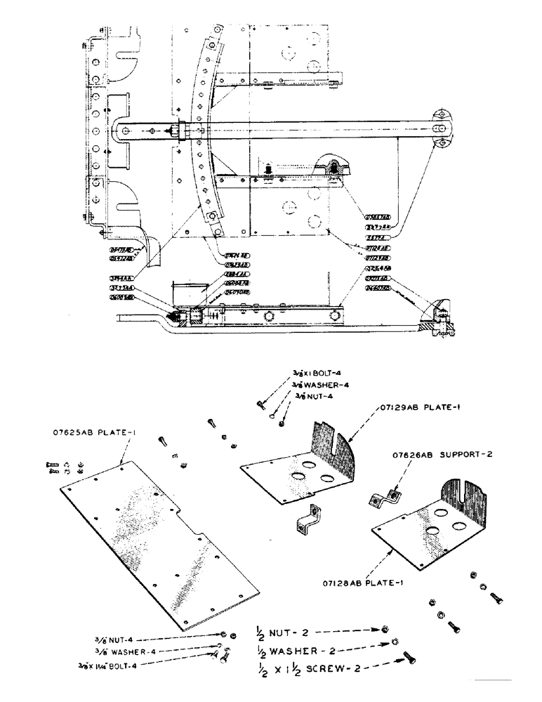 Схема запчастей Case IH DV-SERIES - (170) - DRAW BAR, PLATFORM AND TOOL BOX, FOR "D" - "DO" - "DV" TRACTORS NO. 4800000 AND AFTER, DRAWBAR (09) - CHASSIS