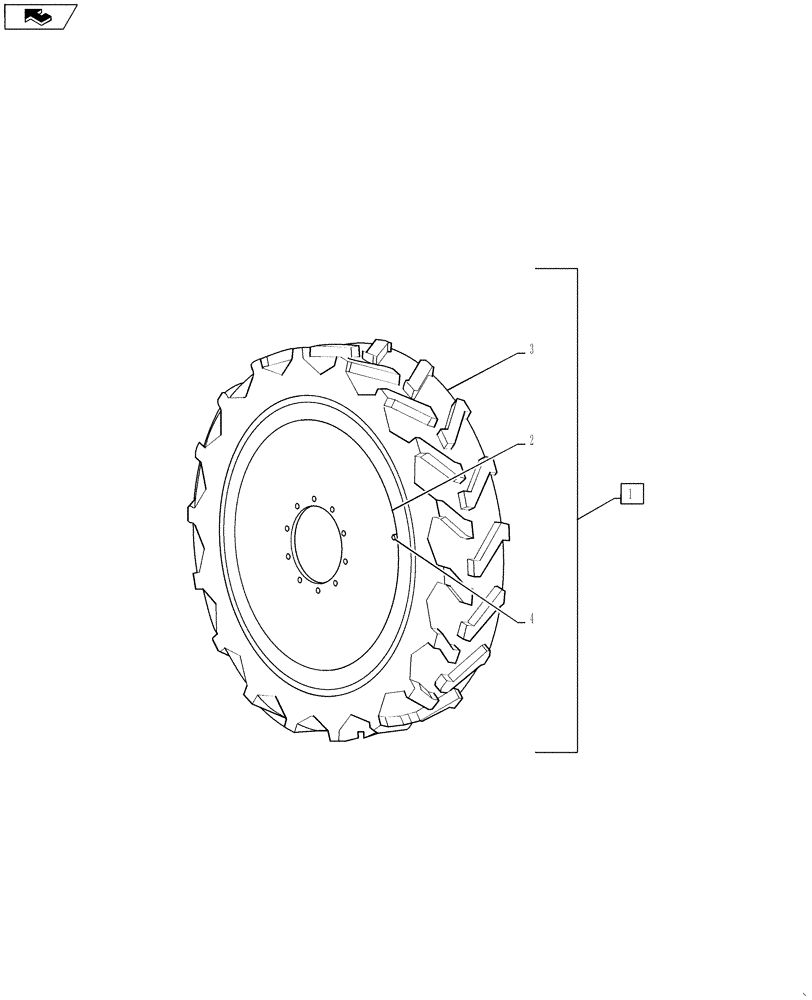 Схема запчастей Case IH 3230 - (44.511.01) - TIRE KIT, 320/90R46 146 RT-10 (44) - WHEELS
