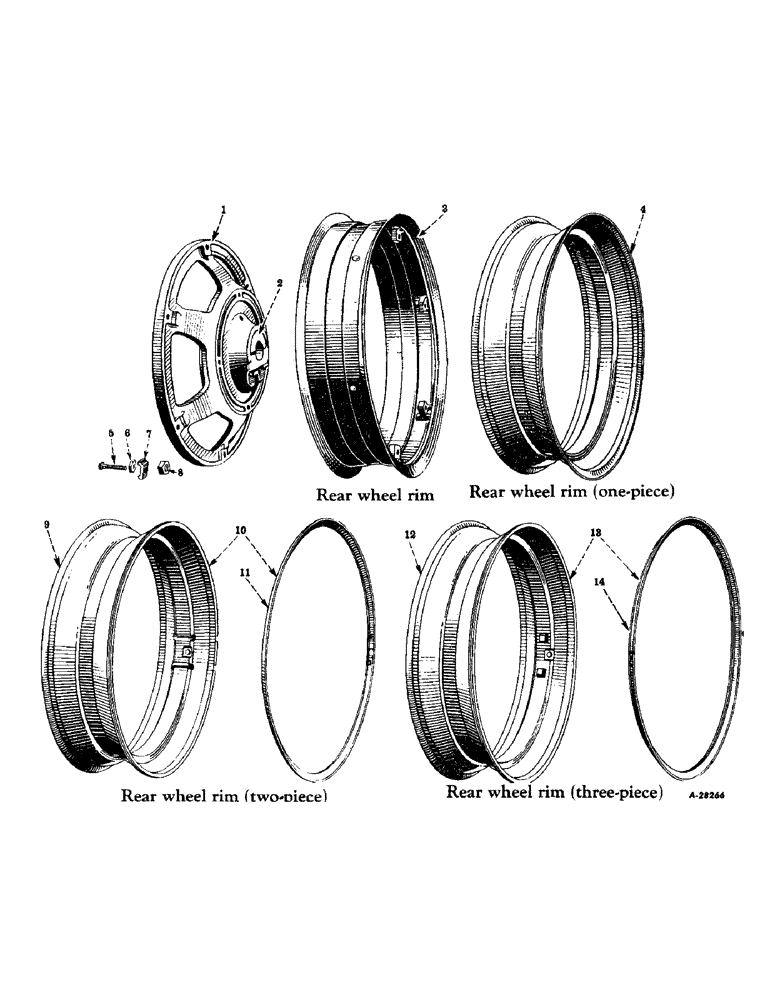 Схема запчастей Case IH SUPER M-TA - (325) - CHASSIS, REAR WHEELS, PNEUMATIC TIRES, SUPER "MV" AND "MDV" (12) - CHASSIS