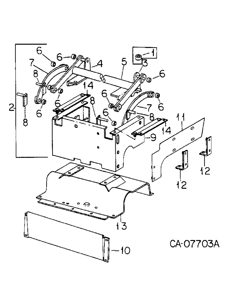 Схема запчастей Case IH 6788 - (13-15) - SUPERSTRUCTURE, HYDRAULIC SEAT SUPPORT (05) - SUPERSTRUCTURE