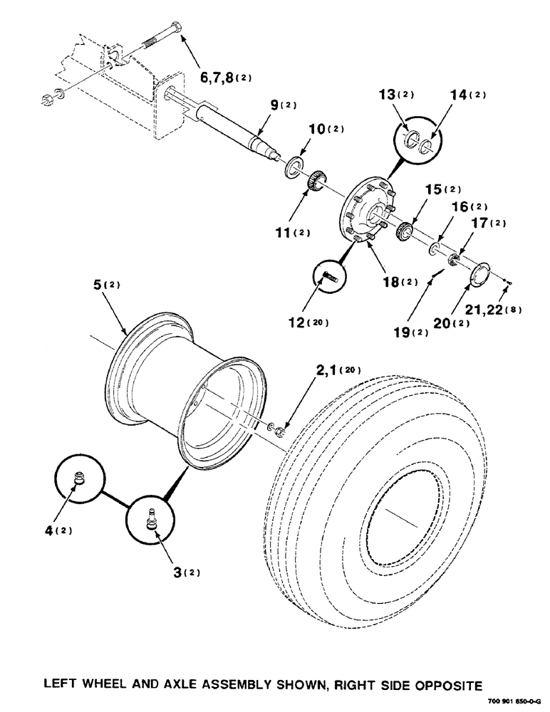 Схема запчастей Case IH 8590 - (07-26) - WHEEL, HUB AND AXLE ASSEMBLY (12) - MAIN FRAME