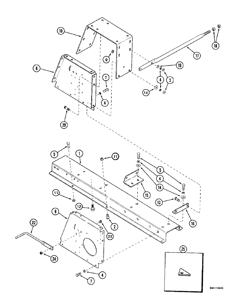 Схема запчастей Case IH 2166 - (9A-10) - SEPARATOR, JACKSHAFT SUPPORT (13) - FEEDER