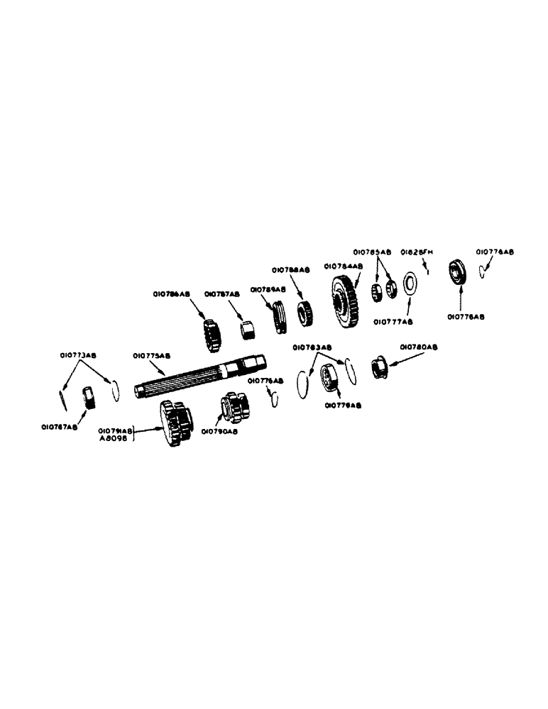 Схема запчастей Case IH 400-SERIES - (120) - SLIDING GEAR SHAFT (06) - POWER TRAIN