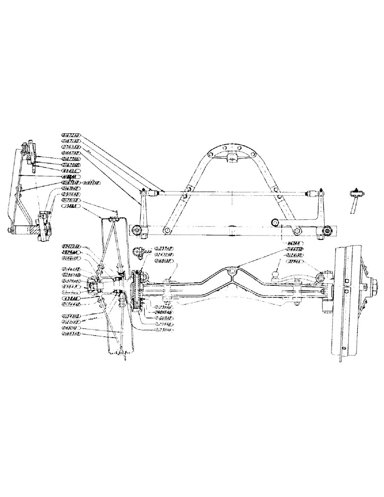 Схема запчастей Case IH D-SERIES - (097) - FRONT AXLE ASSEMBLY, FOR "D" - "DH" TRACTORS, D, DH, DO, DV (06) - POWER TRAIN