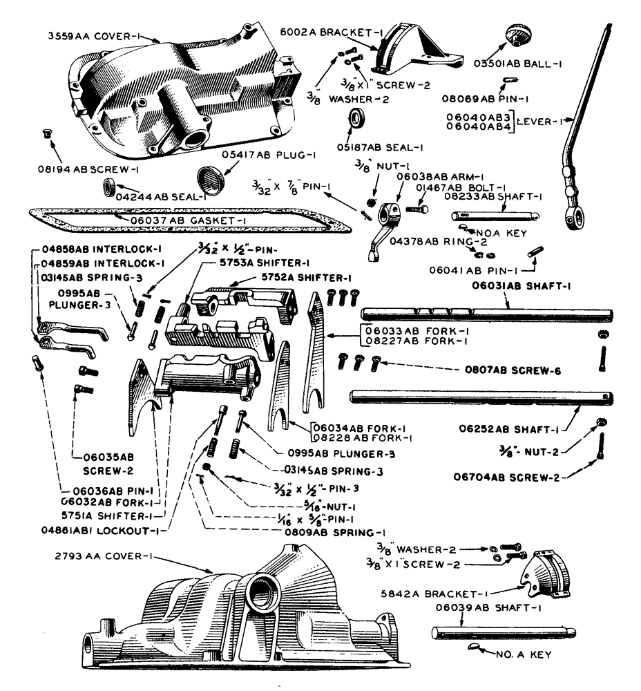 Схема запчастей Case IH LA-SERIES - (079) - GEAR SHIFT PARTS (06) - POWER TRAIN