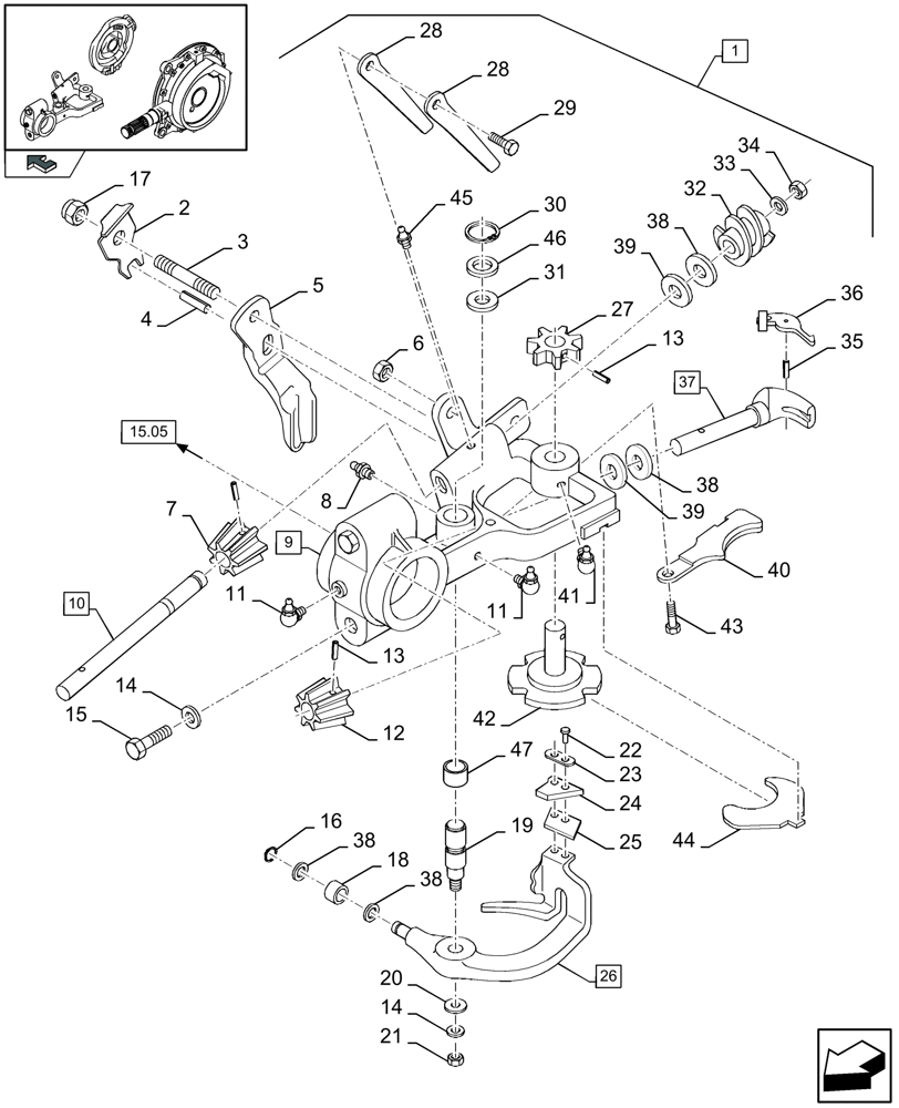Схема запчастей Case IH LBX332S - (15.08[01]) - KNOTTERS - C479 (15) - KNOTTER /WRAPPER